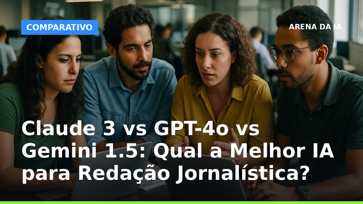 Jornalistas brasileiros analisando textos de IA para redação jornalística em redação moderna