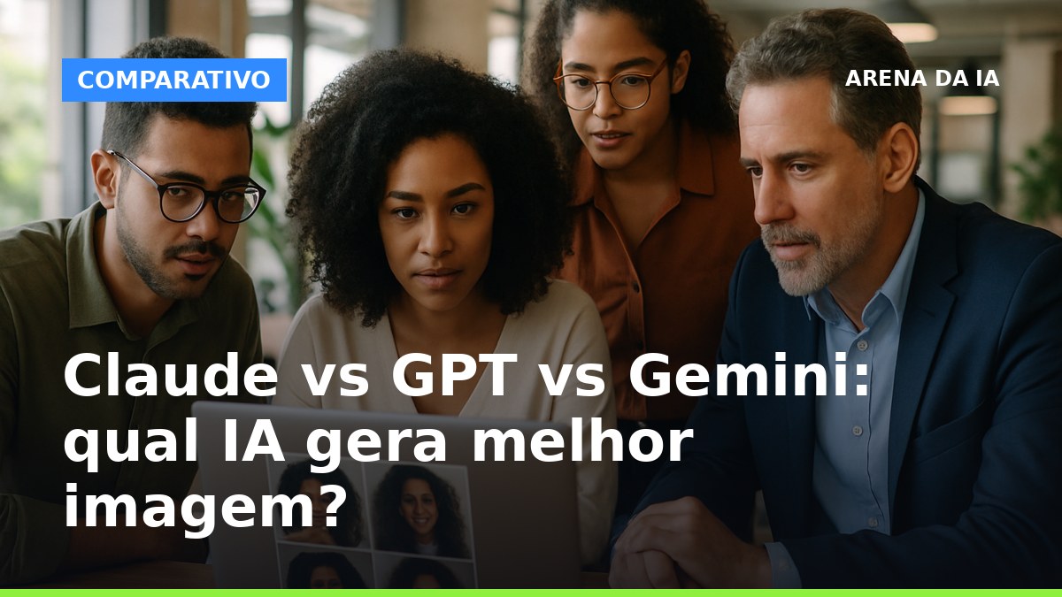 Profissionais brasileiros analisando imagens geradas por IA em um notebook