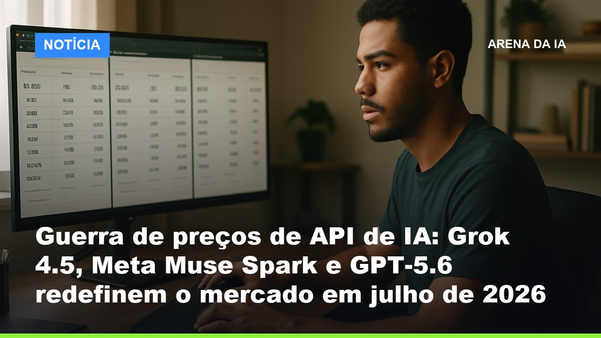 Desenvolvedor brasileiro analisando comparativo de preços de API de modelos de IA em laptop com múltiplas abas abertas