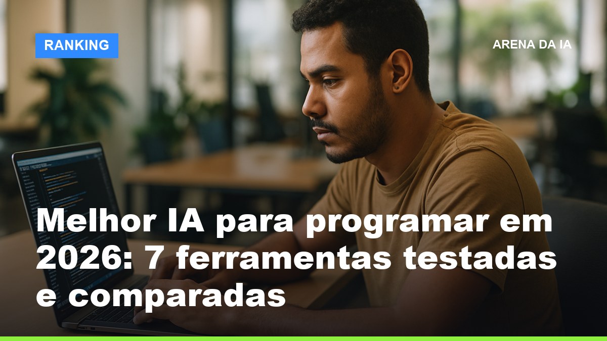 Programador brasileiro usando IA para programar no notebook em ambiente de desenvolvimento
