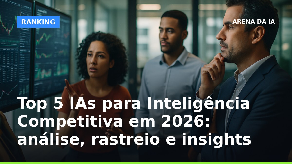 Equipe brasileira analisando dados de inteligência competitiva com IA em telas digitais