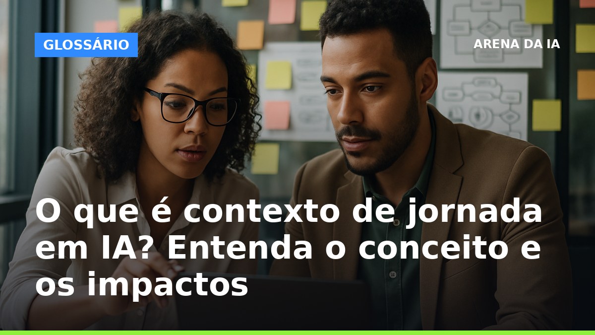 Profissional brasileiro interagindo com IA em notebook e celular, ilustrando contexto de jornada em inteligência artificial.